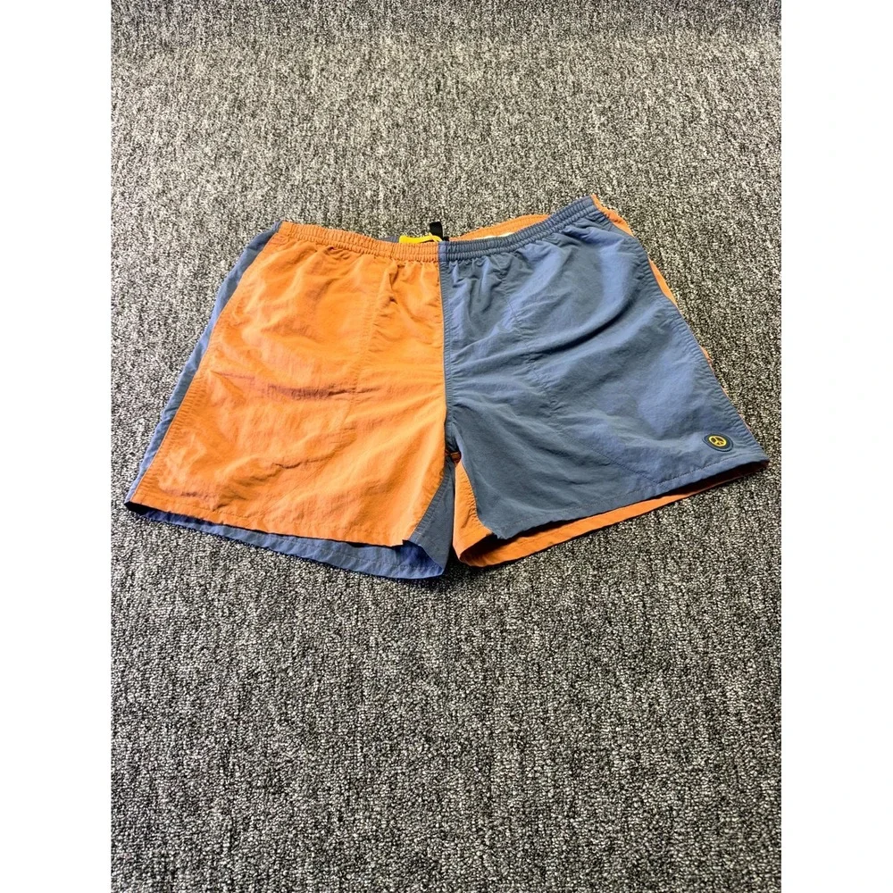 Patagonia Swim Shorts Mens Large Blue Orange Two Tone Nylon NetPlus Shells